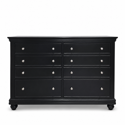 Black Modern 6 Drawers Dresser