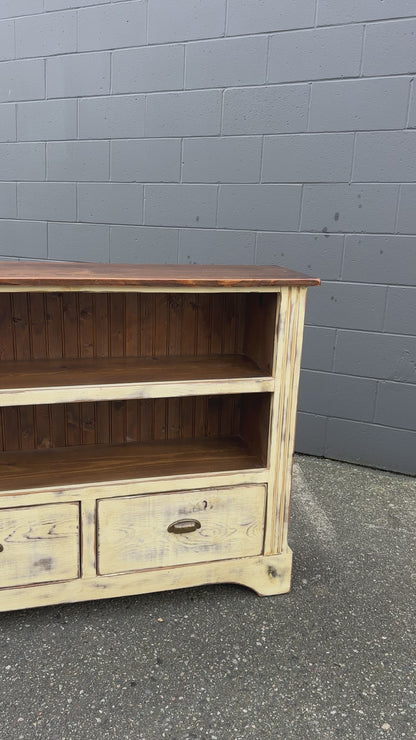 Farmhouse Solid Wood Bookcase Cabinet