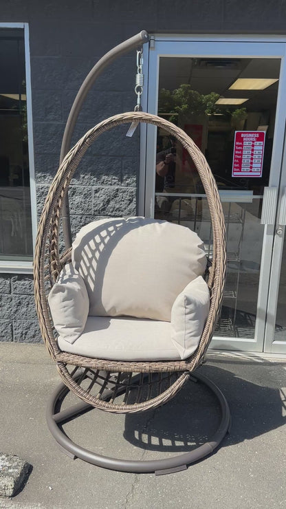 Braided Woven Egg Patio Swing