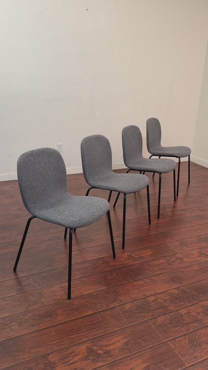 Stackable Grey Dining Chairs (x4)