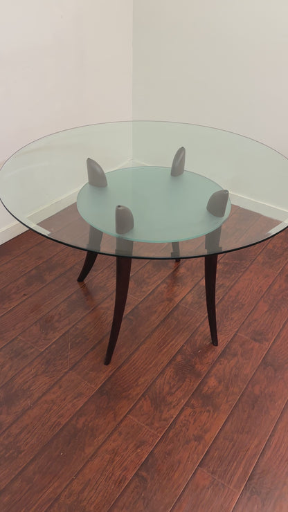 Contemporary High-End Round Glass Table