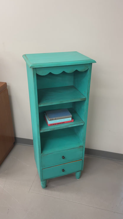 Turquoise Tall Little Cabinet