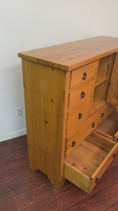 Solid Pine Storage Cabinet