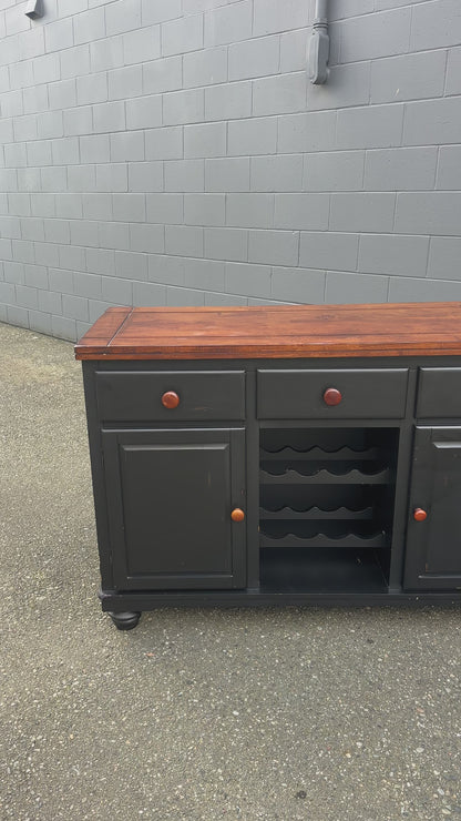 Black Wood Wine Sideboard