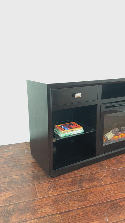 Buhler Freestanding TV stand with Fireplace