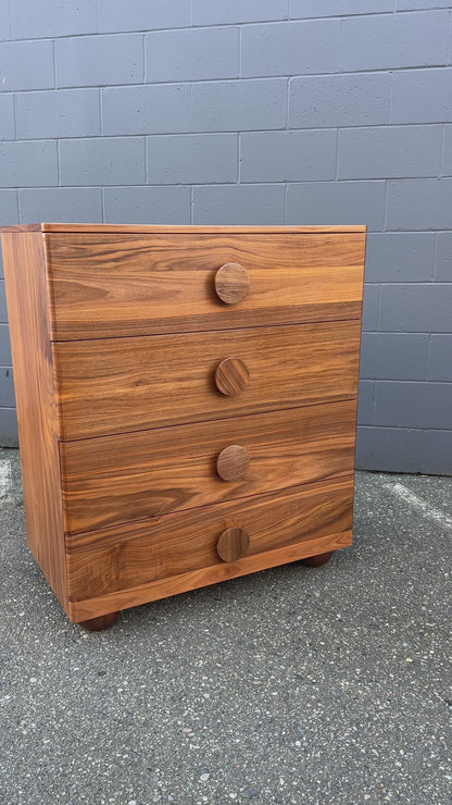Walnut MCM style Highboy Dresser