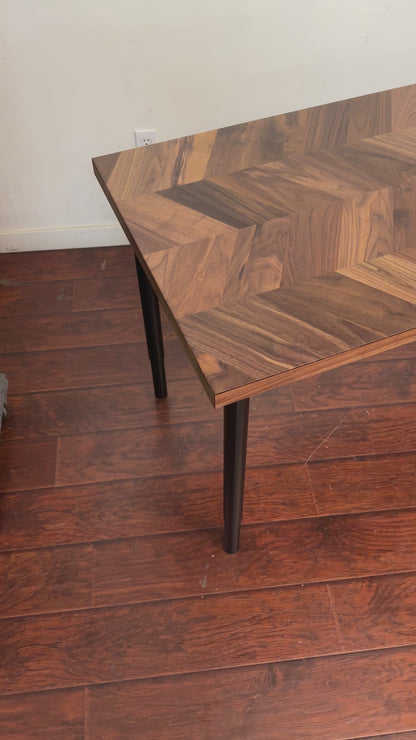 Karlby Walnut Office Desk - Adjustable Height