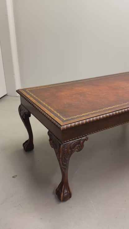 Vintage British Style Mahogany Coffee Table