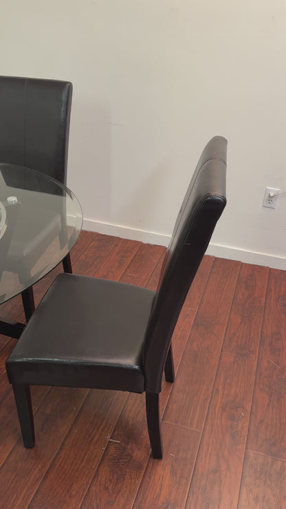 Modern Round Glass Dining Set