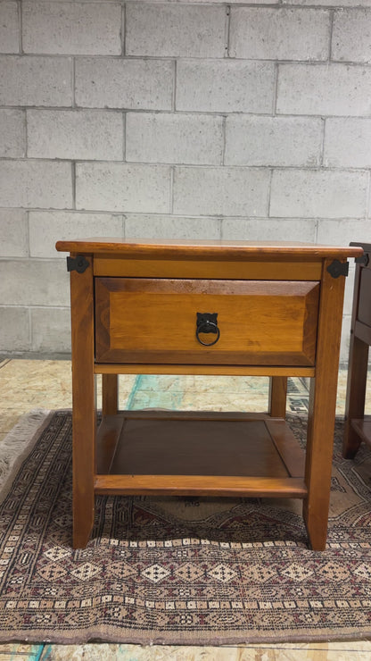 Pine Wood Nightstands (set of 2)
