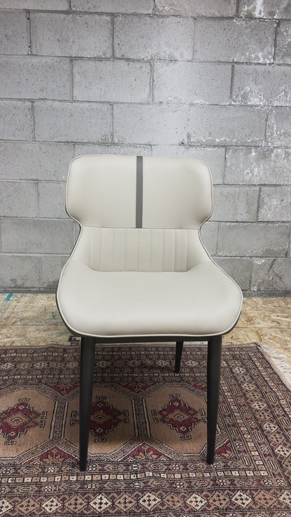 Modern Faux Leather Dining Chairs (x2)