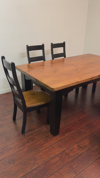 Farmhouse Pine Wood Dining Set