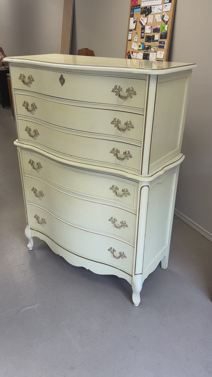 White French Provincial Highboy Dresser