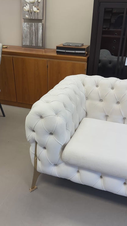 Bella Modern Tufted Velvet Sofa