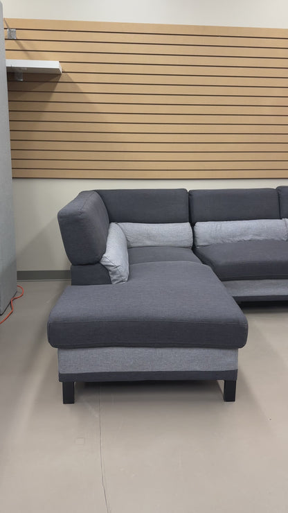 Dark Blue & Grey Modern Sectional