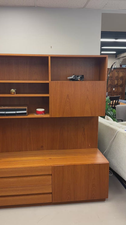 1960s Danish Teak Wall Unit by E. Jakobsen Skive