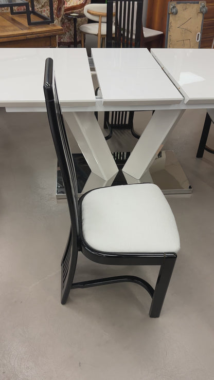 High-End Extendable Dining Table with Italian Dining Chairs