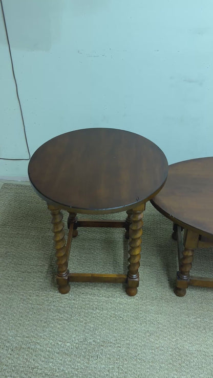 Vintage-Style Oval Coffee Table + Side Table
