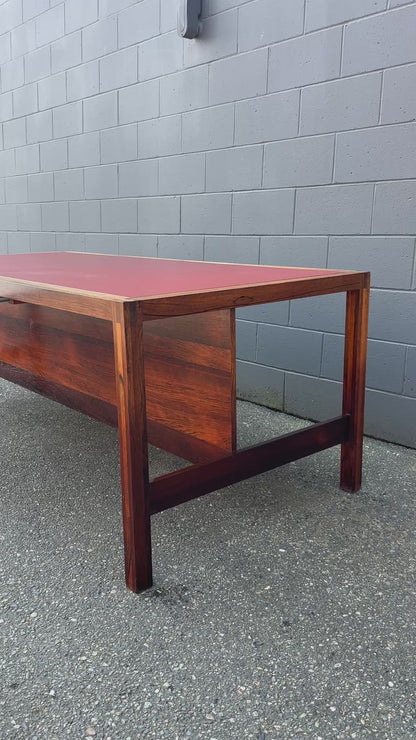 Mid-Century Modern Rosewood Executive Desk