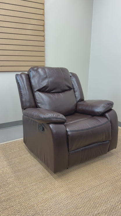 Dark Brown Leather Recliner
