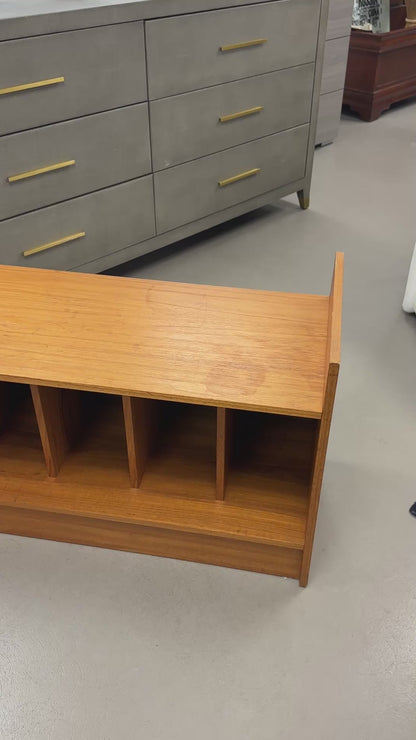 Mid-Century Vinyl Record Media Console