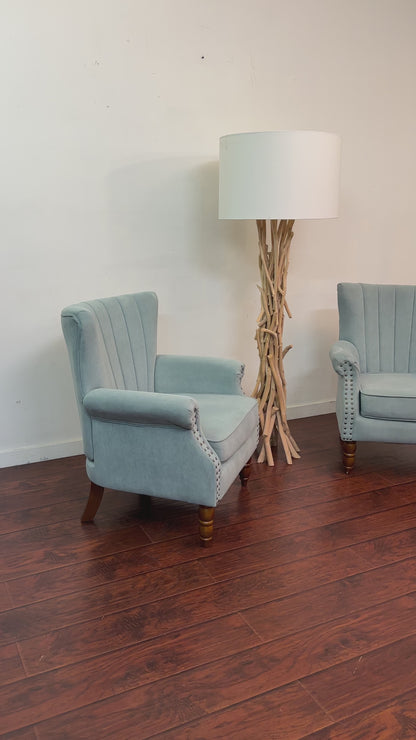 Alcott Hill Teal Accent Chairs (x2)