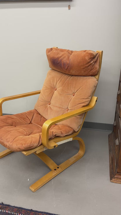 1970s Norwegian Leather Accent Chair (x2)
