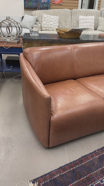 Nicoletti Leather Italian Couch
