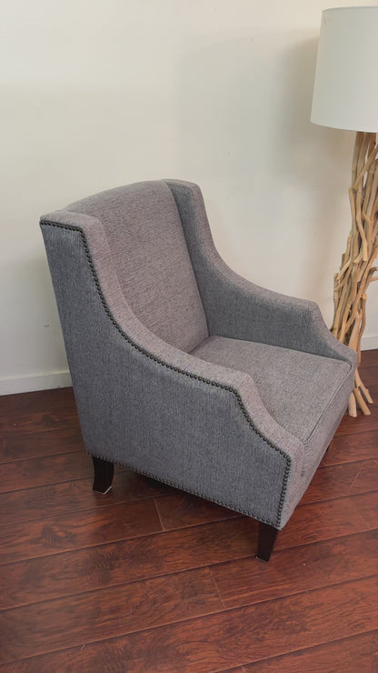 Modern Grey Accent Chairs (x2)