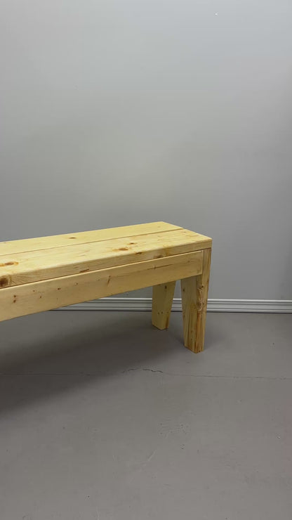 Pine Slab Solid Wood Bench