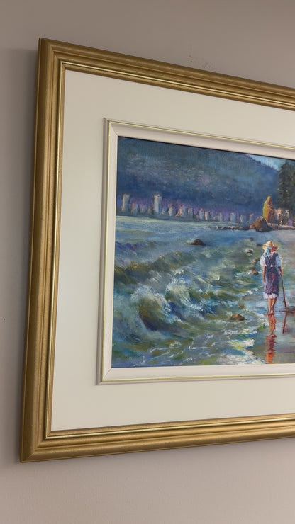 Abbotsford Artist - English Bay Shoreline Oil Painting