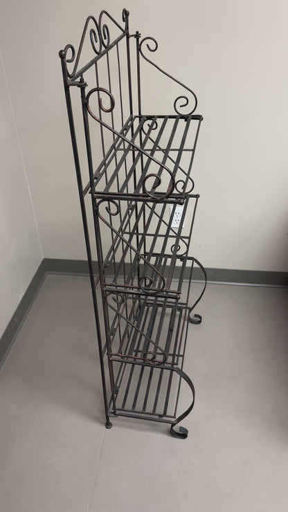 Four-Tiered Metal Shelf