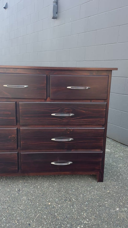 Dark Brown Solid Wood Dresser