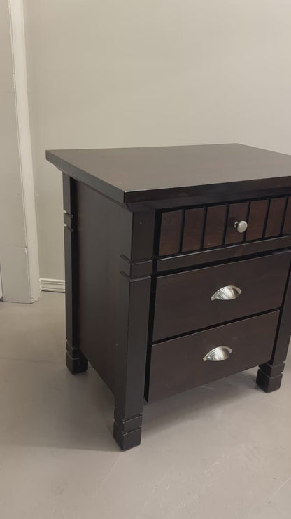 Solid Wood Dark Nighstands (set of 2)