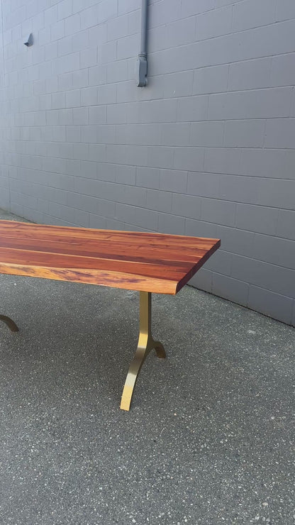 West Elm Cast Trestle Dining Table