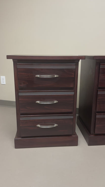 Solid Wood Chocolate Stain Nightstands (set of 2)