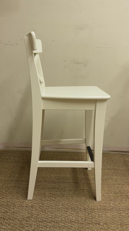 2 IKEA White Bar Stools