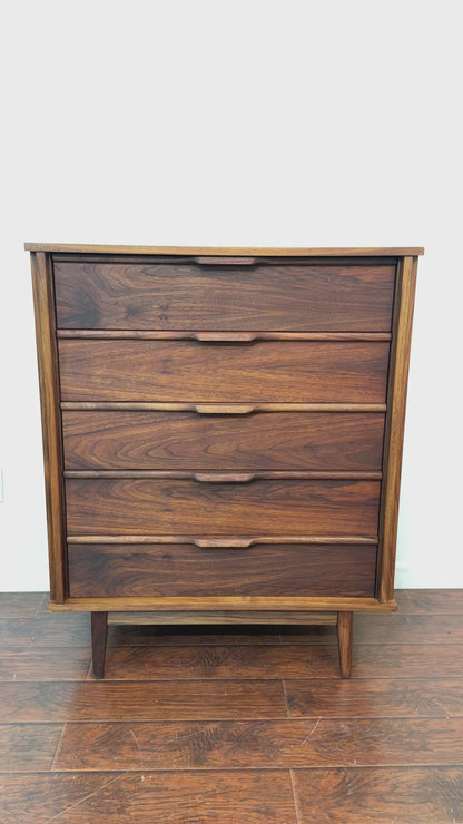 Walnut Mid-Century Dresser Set