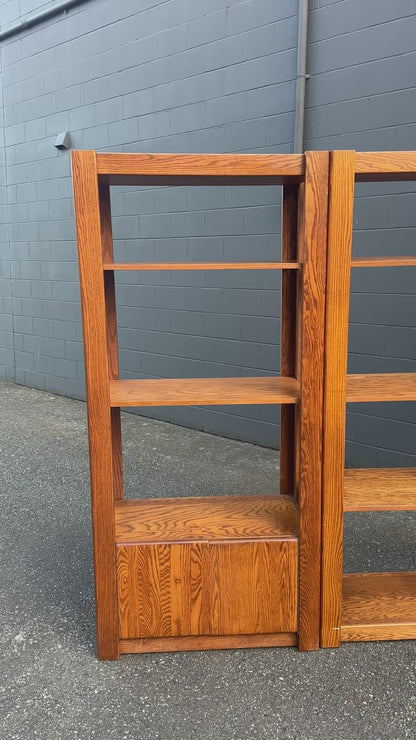 Vintage Oak Shelving Units from 1980s