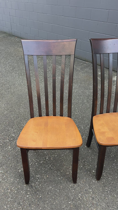 Canadel Solid Wood Dining Chairs (x4)