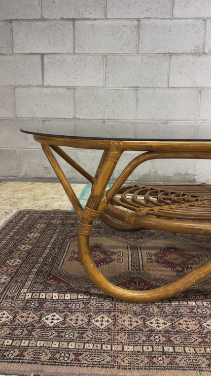 Vintage Bamboo Coffee Table
