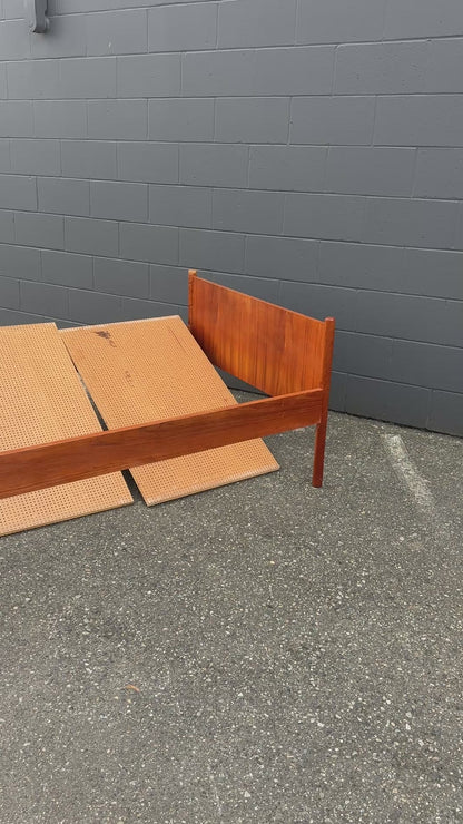 1960s Westnofa Norwegian Teak Twin Bed Frame