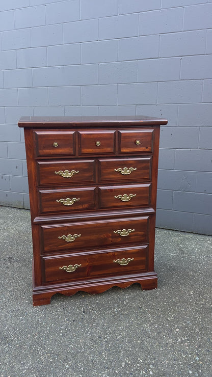 Vintage Palliser 5 Drawers Highboy Dresser