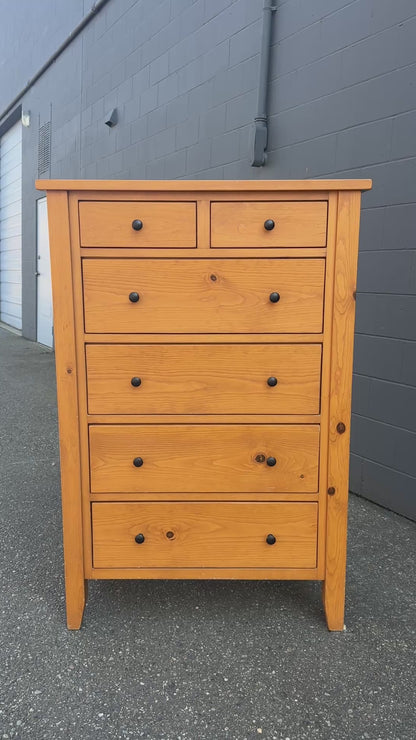 Solid Pine Highboy Dresser