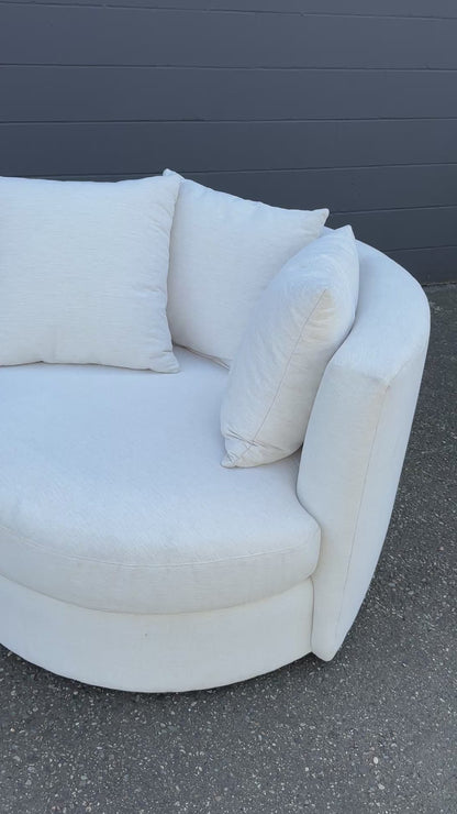 JL Roundabout Cuddle Swivel Chair - Merit Snow
