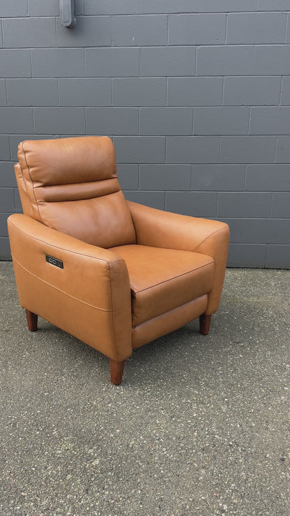 Aiden & Ivy Leather Power Recliner with Headrest