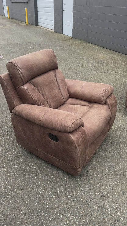 Brown Reclining Sofa Set