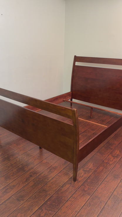 Mid-Century Style Queen Size Bed