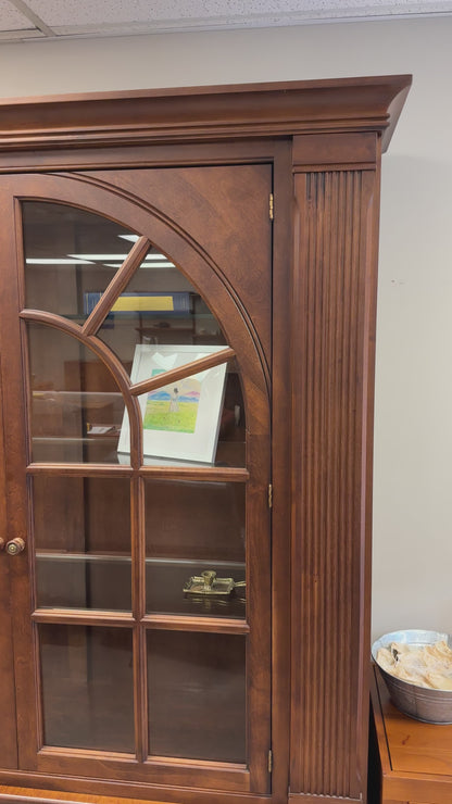 Ethan Allen Arched Glass Display Cabinet