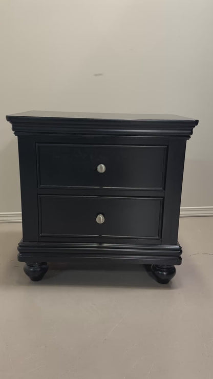 Black Modern Nightstand